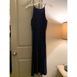 Navy midi dress